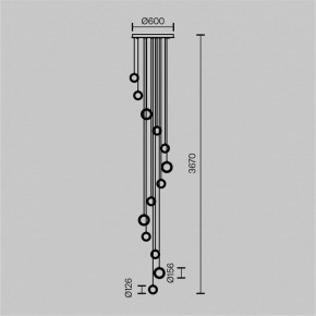 Подвесная люстра Maytoni Pharao MOD361PL-L58BS3K в Ноябрьске - noyabrsk.mebel24.online | фото 4