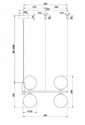 Подвесная люстра Maytoni Ring MOD013PL-04W в Ноябрьске - noyabrsk.mebel24.online | фото 4