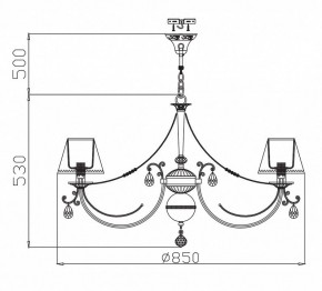 Подвесная люстра Maytoni Soffia RC093-PL-08-R в Ноябрьске - noyabrsk.mebel24.online | фото 5