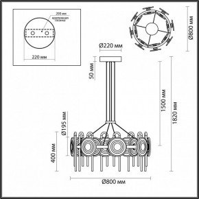 Подвесная люстра Odeon Light Magnet 5407/92L в Ноябрьске - noyabrsk.mebel24.online | фото 6