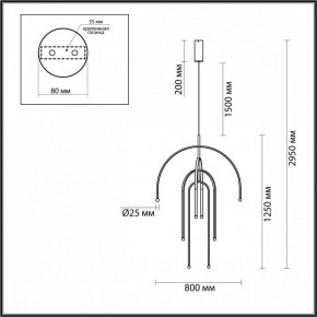 Подвесная люстра Odeon Light Memfi 6633/95L в Ноябрьске - noyabrsk.mebel24.online | фото
