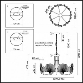 Подвесная люстра Odeon Light Ventaglio 4870/7 в Ноябрьске - noyabrsk.mebel24.online | фото 6