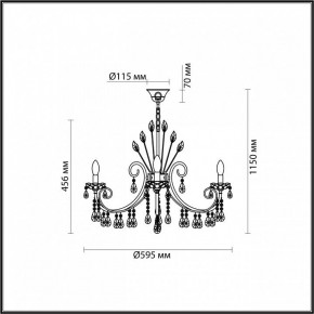 Подвесная люстра Odeon Light Versia 4977/6 в Ноябрьске - noyabrsk.mebel24.online | фото 5