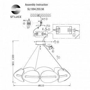 Подвесная люстра ST-Luce Etoile SL1304.203.56 в Ноябрьске - noyabrsk.mebel24.online | фото 6
