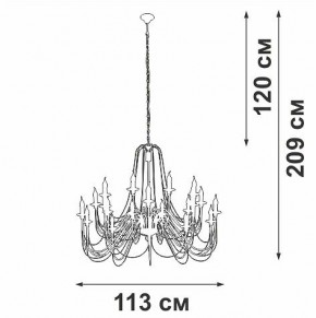 Подвесная люстра Vitaluce V1044 V1044-1/20 в Ноябрьске - noyabrsk.mebel24.online | фото 3