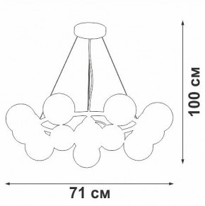 Подвесная люстра Vitaluce V48410 V48410-8/12S в Ноябрьске - noyabrsk.mebel24.online | фото 3