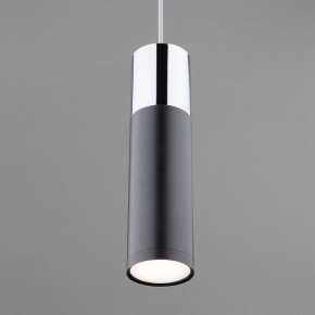 Подвесной светильник Eurosvet Double Topper 50135/1 LED хром/черный в Ноябрьске - noyabrsk.mebel24.online | фото 2