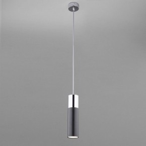 Подвесной светильник Eurosvet Double Topper 50135/1 LED хром/черный в Ноябрьске - noyabrsk.mebel24.online | фото 3
