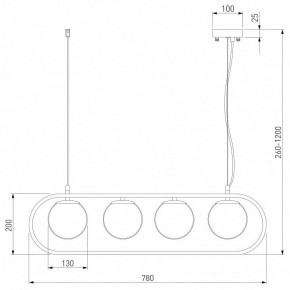 Подвесной светильник Eurosvet Ringo 50089/4 хром в Ноябрьске - noyabrsk.mebel24.online | фото 3