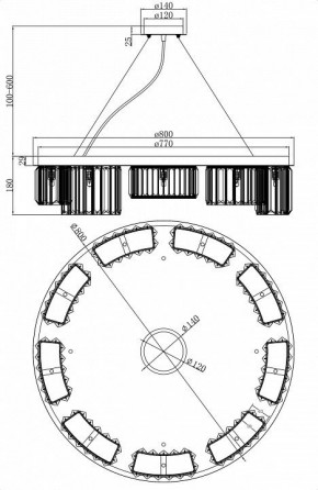 Подвесной светильник Maytoni Colline MOD083PL-09CH в Ноябрьске - noyabrsk.mebel24.online | фото 8
