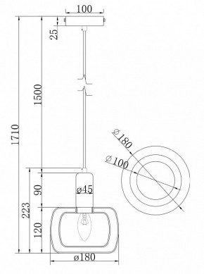 Подвесной светильник Maytoni Vision MOD411PL-01G в Ноябрьске - noyabrsk.mebel24.online | фото 7