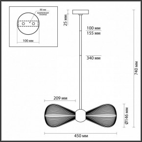 Подвесной светильник Odeon Light Elica 5402/2 в Ноябрьске - noyabrsk.mebel24.online | фото 4