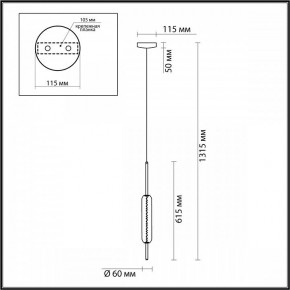Подвесной светильник Odeon Light Reeds 4794/12L в Ноябрьске - noyabrsk.mebel24.online | фото 4
