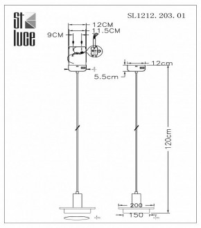 Подвесной светильник ST-Luce Oltarno SL1212.203.01 в Ноябрьске - noyabrsk.mebel24.online | фото 4