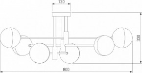 Потолочная люстра Eurosvet Nuvola 70129/6 хром в Ноябрьске - noyabrsk.mebel24.online | фото 3