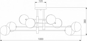 Потолочная люстра Eurosvet Nuvola 70129/8 латунь в Ноябрьске - noyabrsk.mebel24.online | фото 3