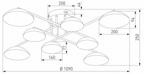 Потолочная люстра Eurosvet Ripple 50389 LED латунь в Ноябрьске - noyabrsk.mebel24.online | фото 5
