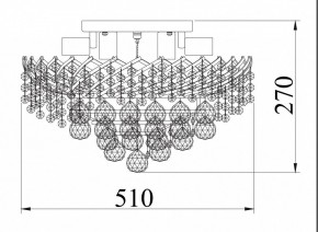 Потолочная люстра Maytoni Karolina DIA120-09-G в Ноябрьске - noyabrsk.mebel24.online | фото 4