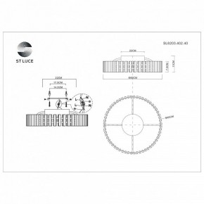 Потолочная люстра ST-Luce Estense SL6203.402.40 в Ноябрьске - noyabrsk.mebel24.online | фото 4