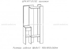 КРИТ-1 Прихожая (Делано светлый) в Ноябрьске - noyabrsk.mebel24.online | фото 2