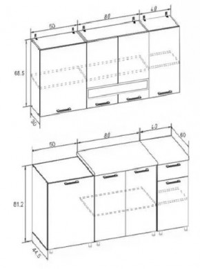 РИО-2 ЛДСП Кухонный гарнитур 1,7 м в Ноябрьске - noyabrsk.mebel24.online | фото 7