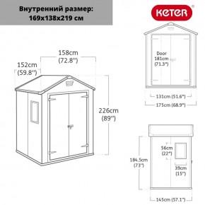 Сарай Манор 6x5DD (Manor 6x5DD) cерый/белый в Ноябрьске - noyabrsk.mebel24.online | фото 3