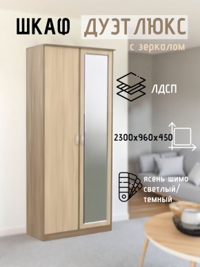 Шкаф 2-х створчатый Дуэт Люкс с зеркалом в Ноябрьске - noyabrsk.mebel24.online | фото 4