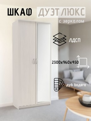 Шкаф 2-х створчатый Дуэт Люкс с зеркалом в Ноябрьске - noyabrsk.mebel24.online | фото 5
