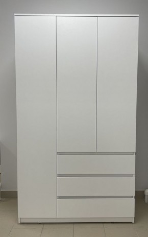 Шкаф 3-ств. с 3 ящиками "Бьянко" в Ноябрьске - noyabrsk.mebel24.online | фото 3