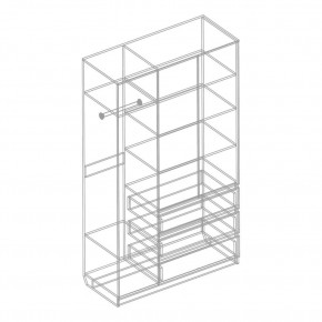 Шкаф 3-ств. с 3 ящиками "Бьянко" в Ноябрьске - noyabrsk.mebel24.online | фото 5