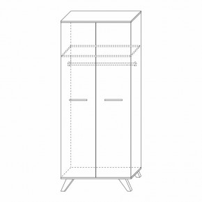 Шкаф для одежды 800 Вега Скандинавия в Ноябрьске - noyabrsk.mebel24.online | фото 7