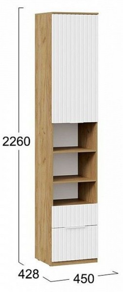 Шкаф комбинированный Хилтон Исп. 2 в Ноябрьске - noyabrsk.mebel24.online | фото 8