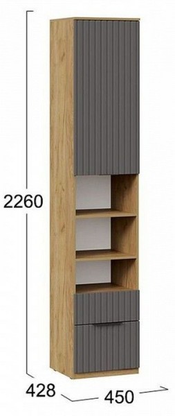 Шкаф комбинированный Хилтон Исп. 2 в Ноябрьске - noyabrsk.mebel24.online | фото 8
