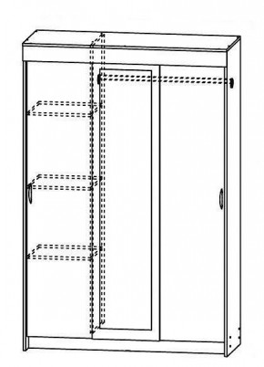 Шкаф-купе Бассо 1300 (Венге/Дуб белфорд) в Ноябрьске - noyabrsk.mebel24.online | фото 2