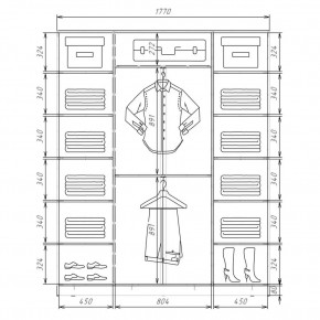 Шкаф-купе ХИТ 22-4-20/2-555 (420) в Ноябрьске - noyabrsk.mebel24.online | фото 2