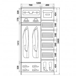 Шкаф-купе ХИТ 24-12-77 (620) в Ноябрьске - noyabrsk.mebel24.online | фото 3