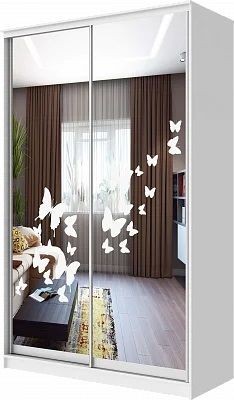 Шкаф-купе ХИТ 24-4-15-66 БАБОЧКИ в Ноябрьске - noyabrsk.mebel24.online | фото
