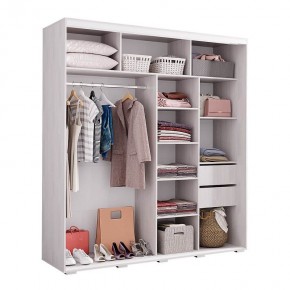 Шкаф-купе Крафт-6 (Ясень Белый) в Ноябрьске - noyabrsk.mebel24.online | фото 2