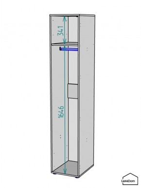 Шкаф Linnea MHR-1 2050х400х510 (Белый-М 11.1.1) в Ноябрьске - noyabrsk.mebel24.online | фото 3