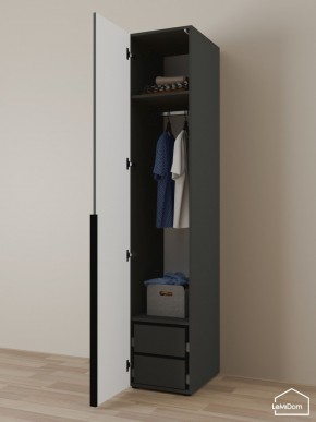 Шкаф Linnea MHR-1-3 2050х400х510 (Графит-М 11.1.25) в Ноябрьске - noyabrsk.mebel24.online | фото 5