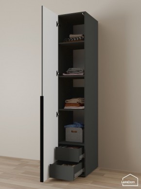 Шкаф Linnea MHR-1-4 2050х400х510 (Графит-М 11.1.25) в Ноябрьске - noyabrsk.mebel24.online | фото 6