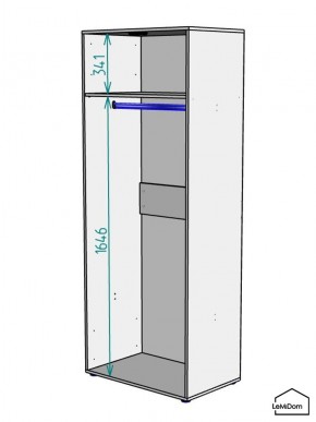 Шкаф Linnea MHR-2PO 2050х800х510 (Белый-М 11.1.1) в Ноябрьске - noyabrsk.mebel24.online | фото 3