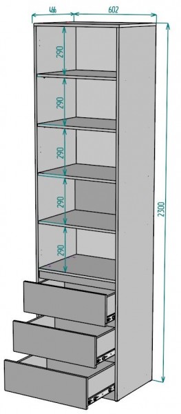 Шкаф Мальта H156 в Ноябрьске - noyabrsk.mebel24.online | фото 2