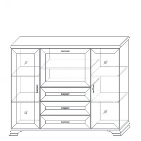 Шкаф низкий (2 стеклодвери) Сиена в Ноябрьске - noyabrsk.mebel24.online | фото 4