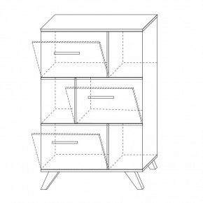 Шкаф низкий с нишами Вега Скандинавия в Ноябрьске - noyabrsk.mebel24.online | фото 3