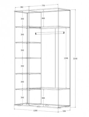 Шкаф Норден 1200 (Белый текстурный) в Ноябрьске - noyabrsk.mebel24.online | фото 3