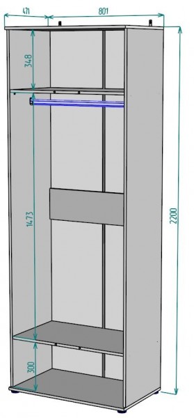 Шкаф Ольга H58 в Ноябрьске - noyabrsk.mebel24.online | фото 2