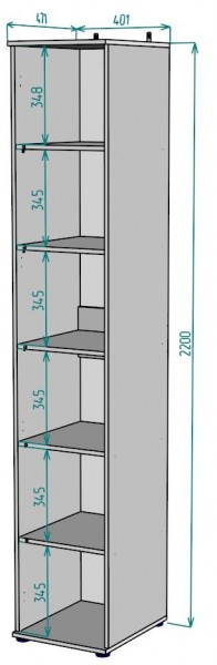 Шкаф Ольга H59 в Ноябрьске - noyabrsk.mebel24.online | фото 2