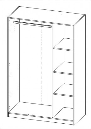 Шкаф ОРИОН трехдверный, цвет Дуб Венге в Ноябрьске - noyabrsk.mebel24.online | фото 3