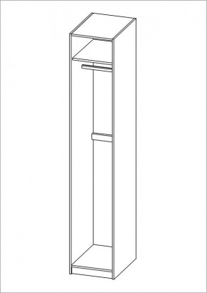 Шкаф ПЕГАС однодверный, цвет Дуб Венге в Ноябрьске - noyabrsk.mebel24.online | фото 3